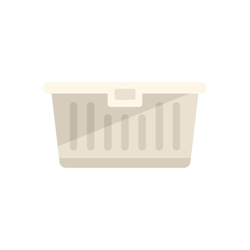 Garbage box icon flat vector. Biodegradable plastic vector