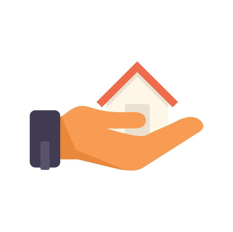 vector plano de icono de agente de vendedor de casa. centro de llamadas