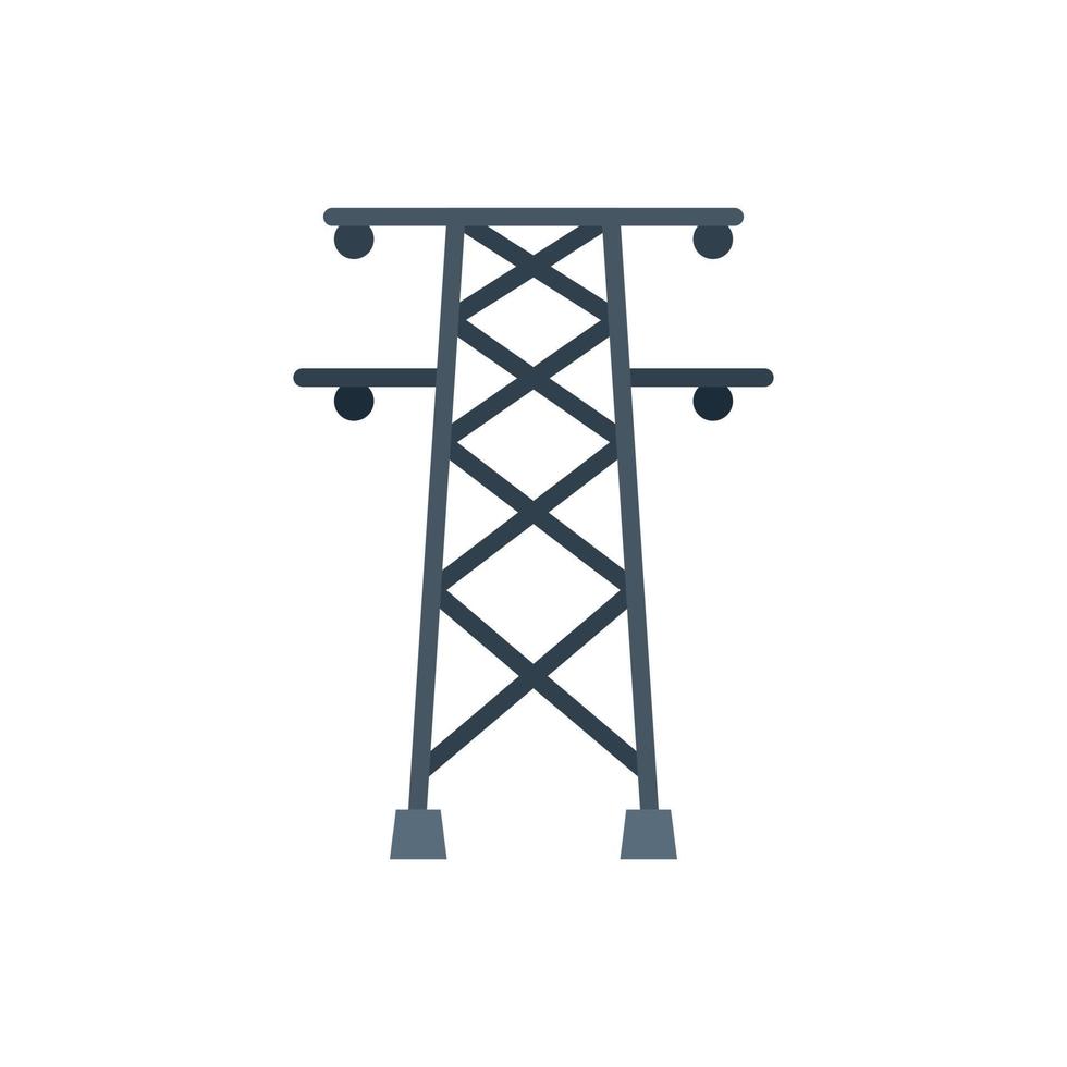 vector plano de icono de torre eléctrica. energía del agua