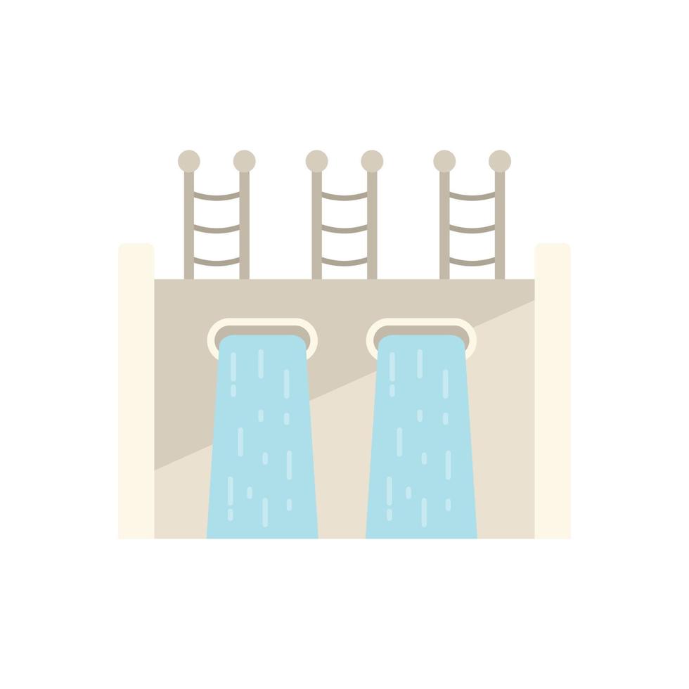 Power energy icon flat vector. Hydro plant vector