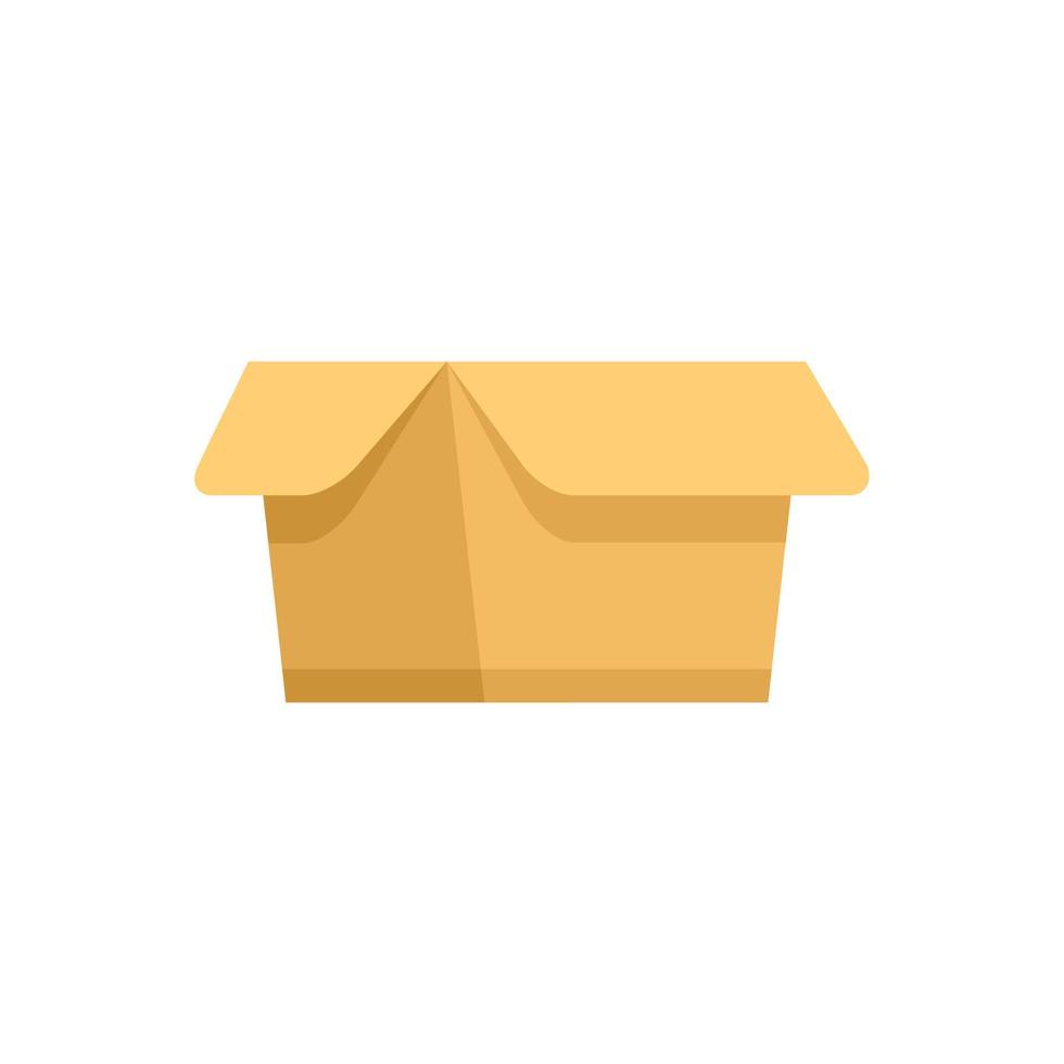 Carton box icon flat vector. Eco package vector