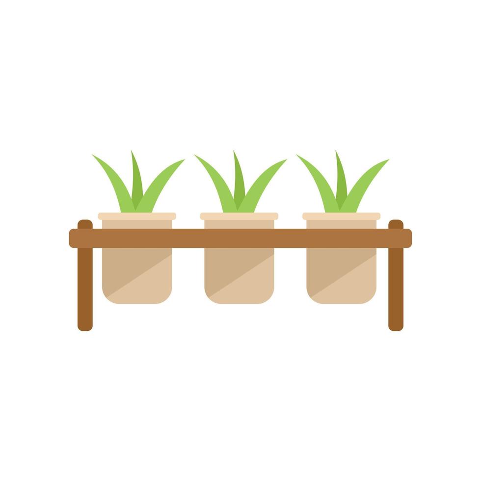 Eco farm plant pot icon flat vector. Farmer agriculture vector