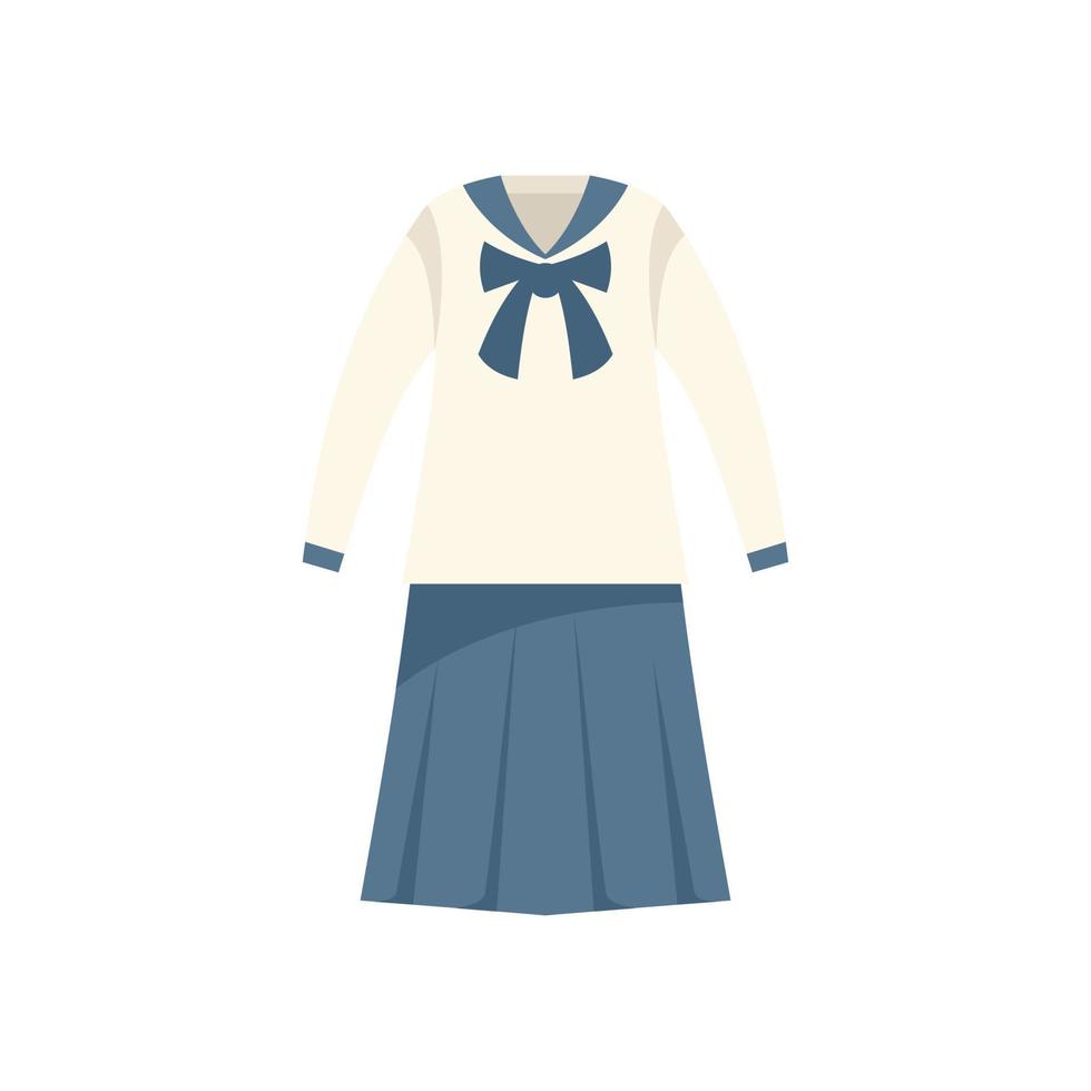 Skirt dress icon flat vector. Fashion suit vector