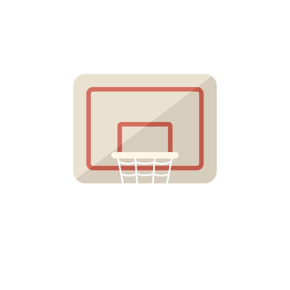 Basketball board icon flat vector. School sport vector