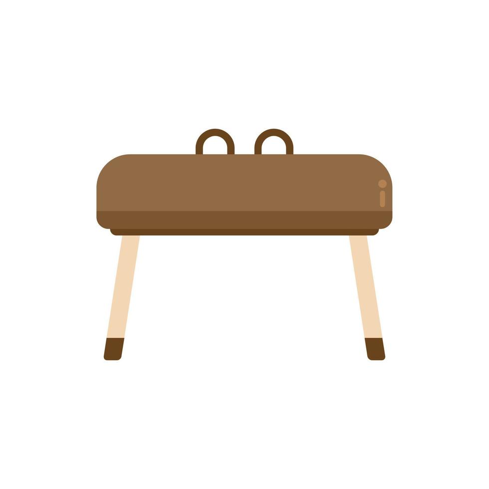 Horse gym bench icon flat vector. School sport vector