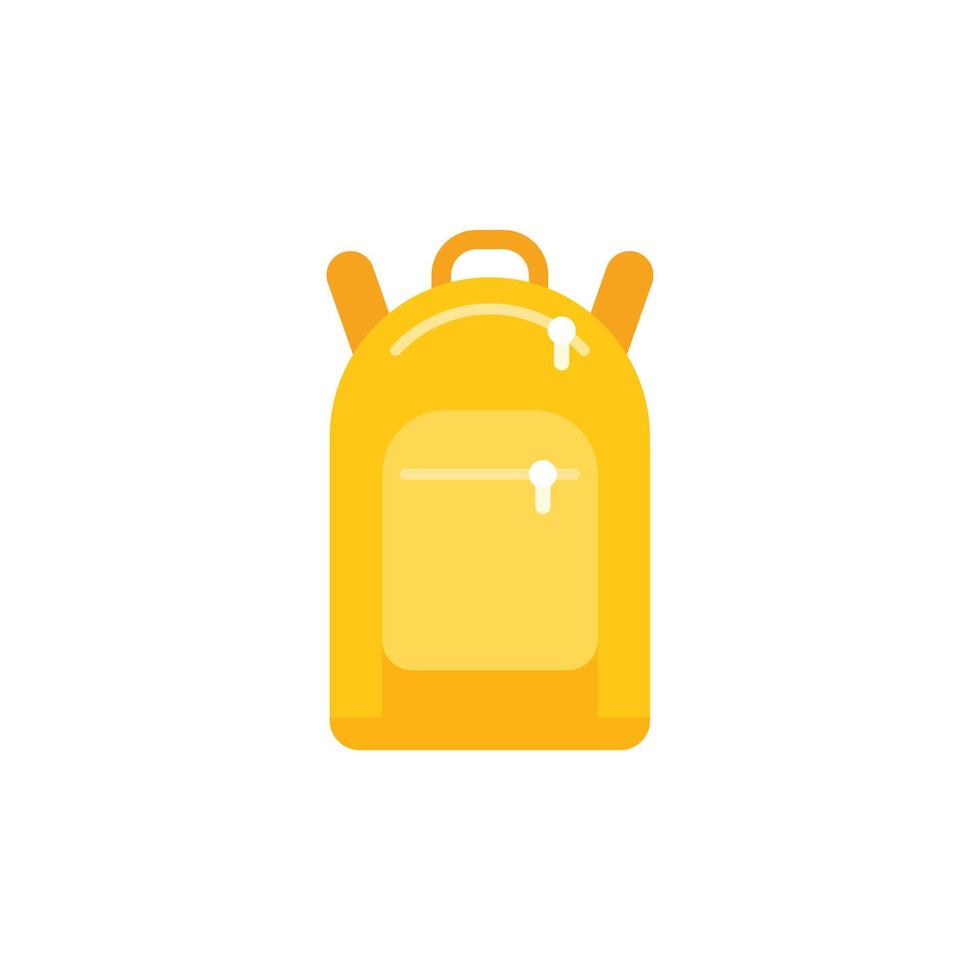 Backpack icon flat vector. Sport gym vector