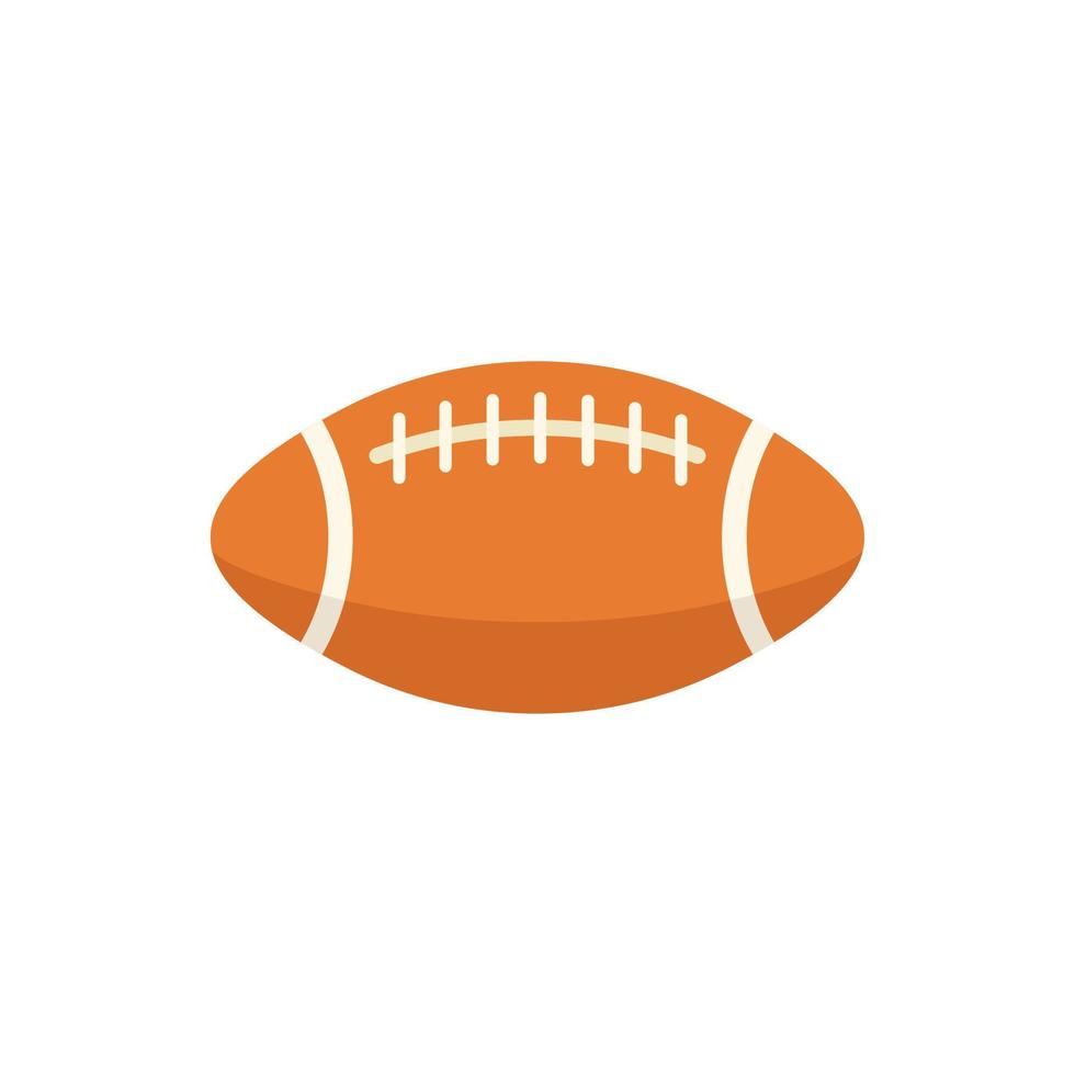 American football ball icon flat vector. Sport school vector