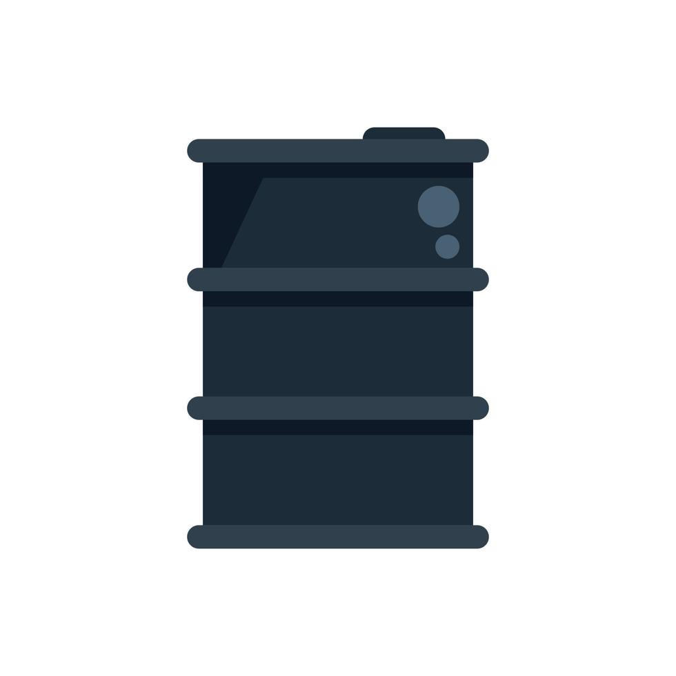 Oil barrel icon flat vector. Nature power vector