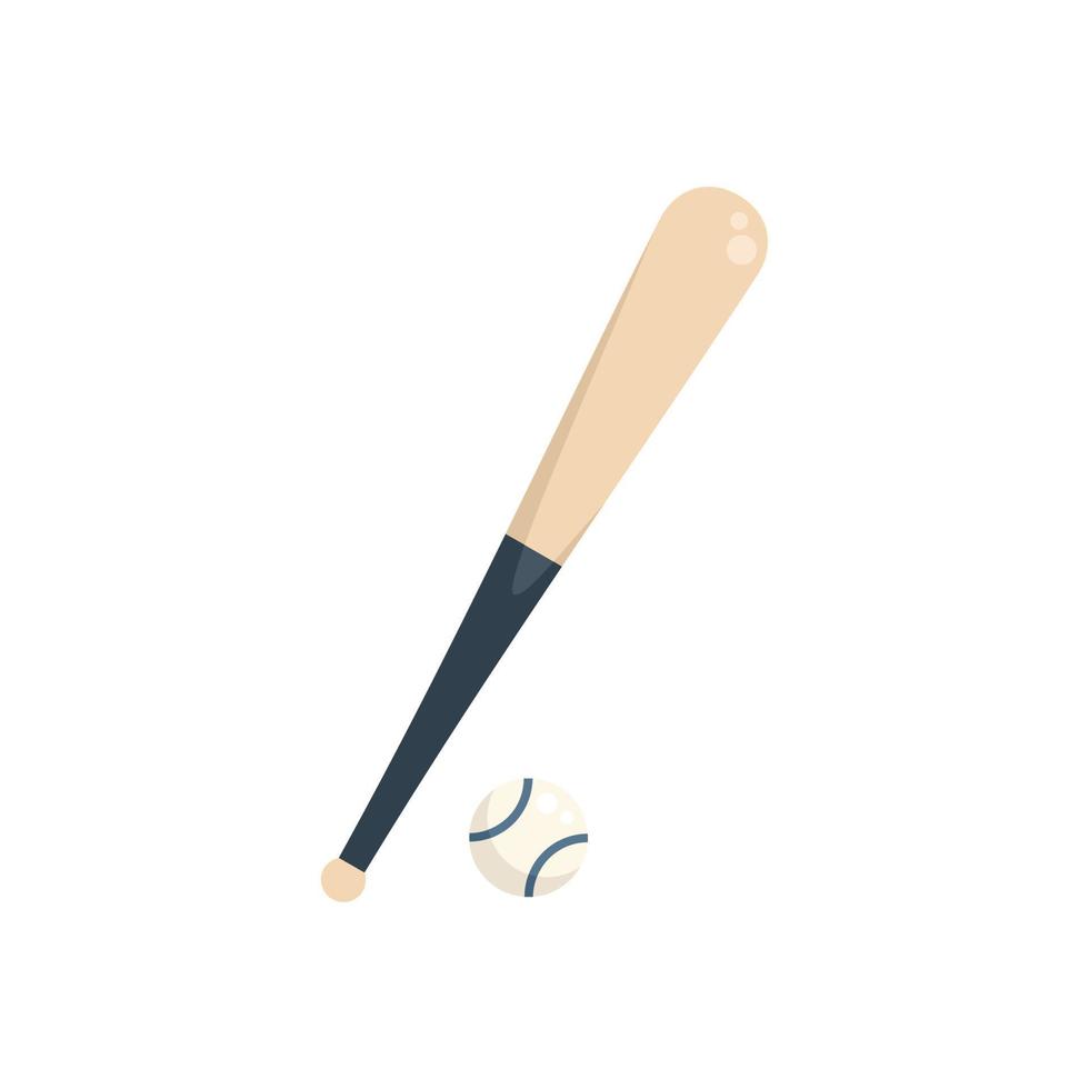 Baseball ball icon flat vector. School sport vector