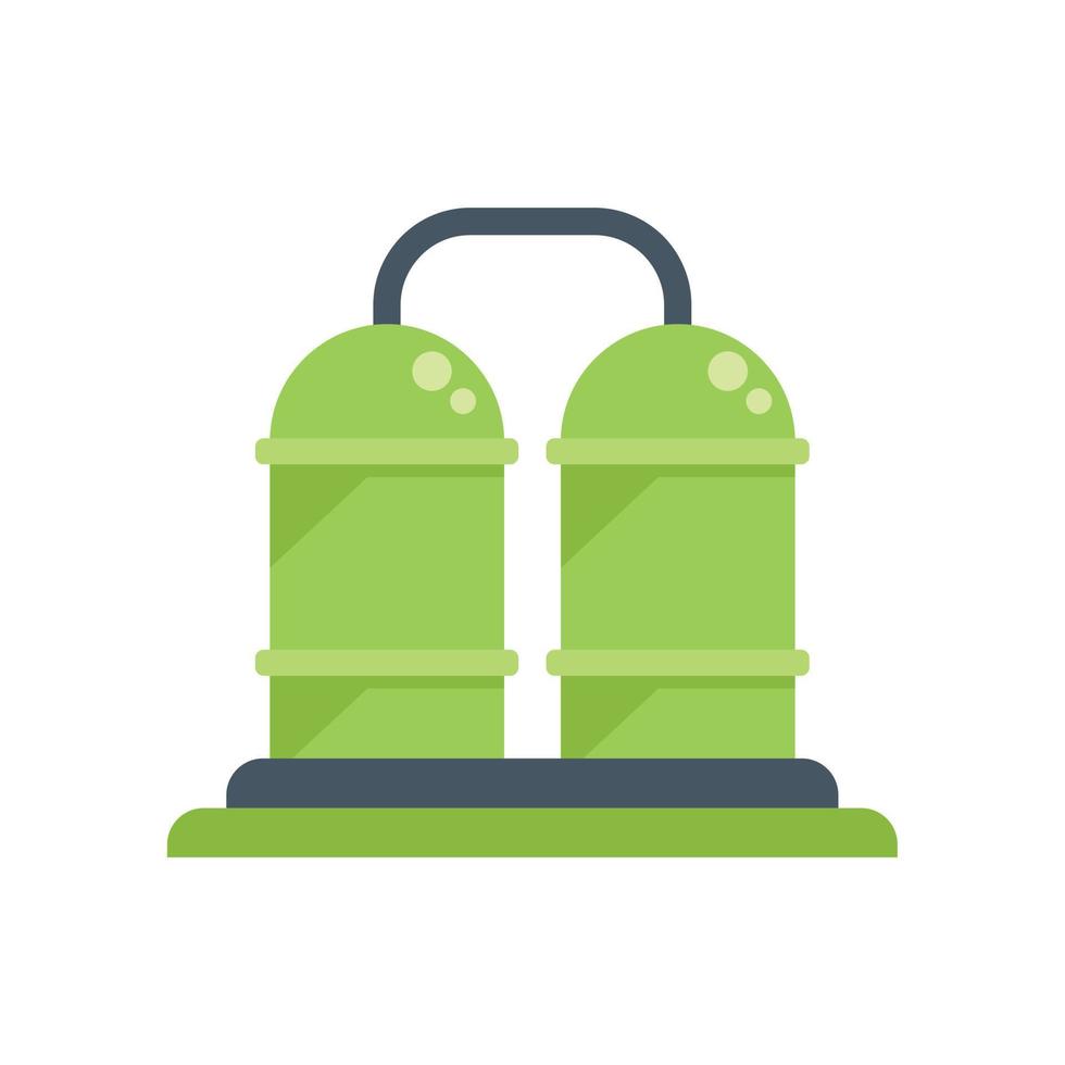 Eco plant icon flat vector. Electric safe vector