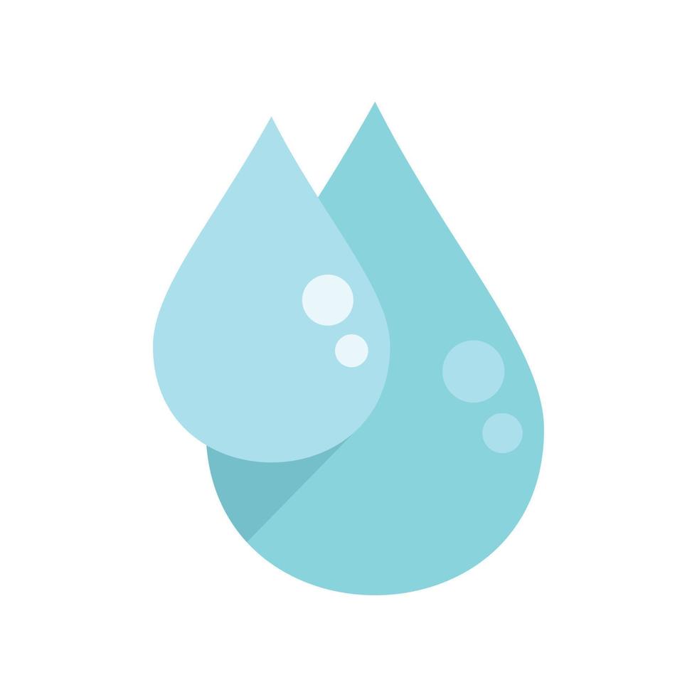 Water eco icon flat vector. Nature power vector