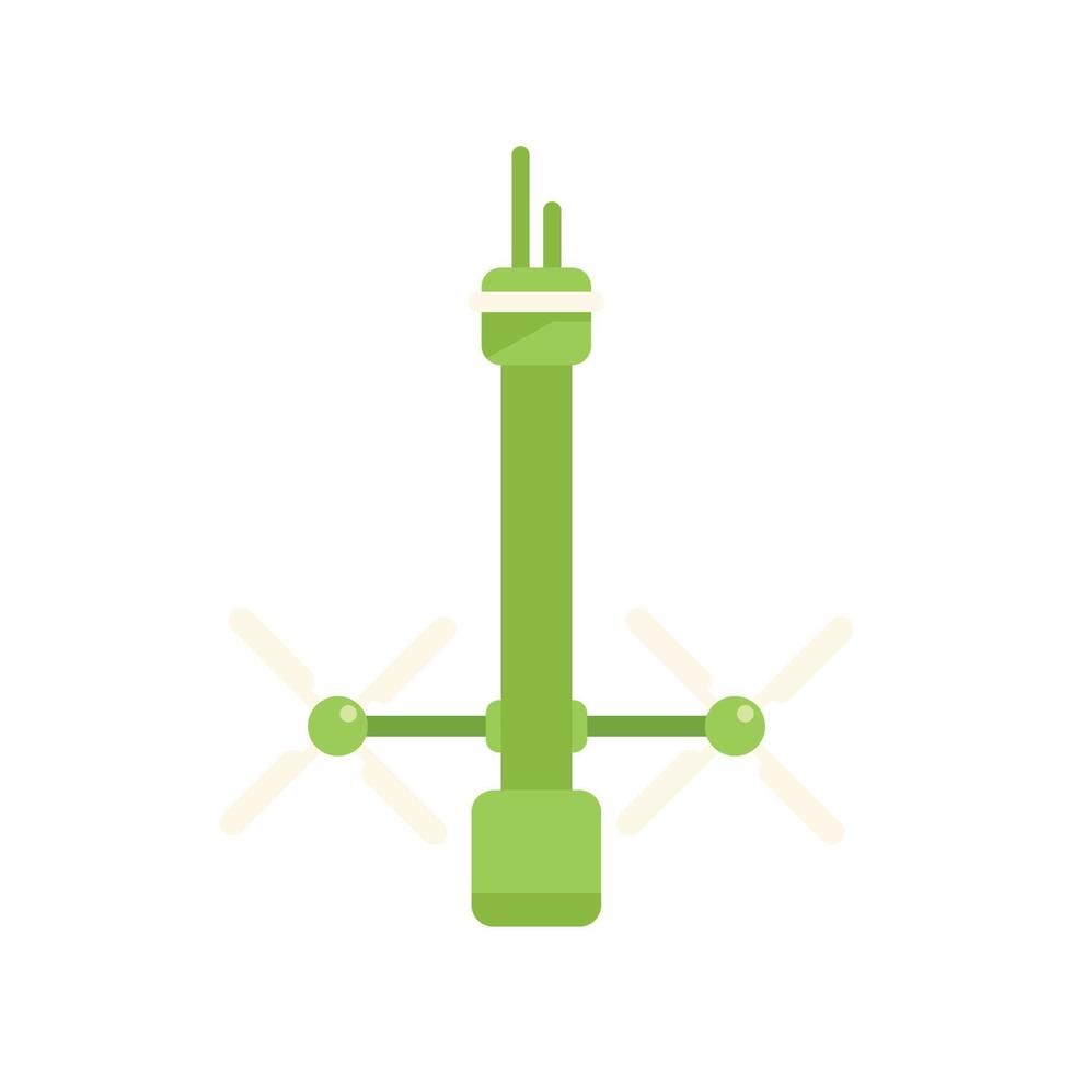 Wind power equipment icon flat vector. Energy nature vector