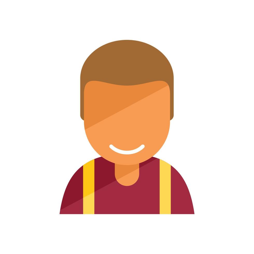 Smile respect icon flat vector. Person team vector