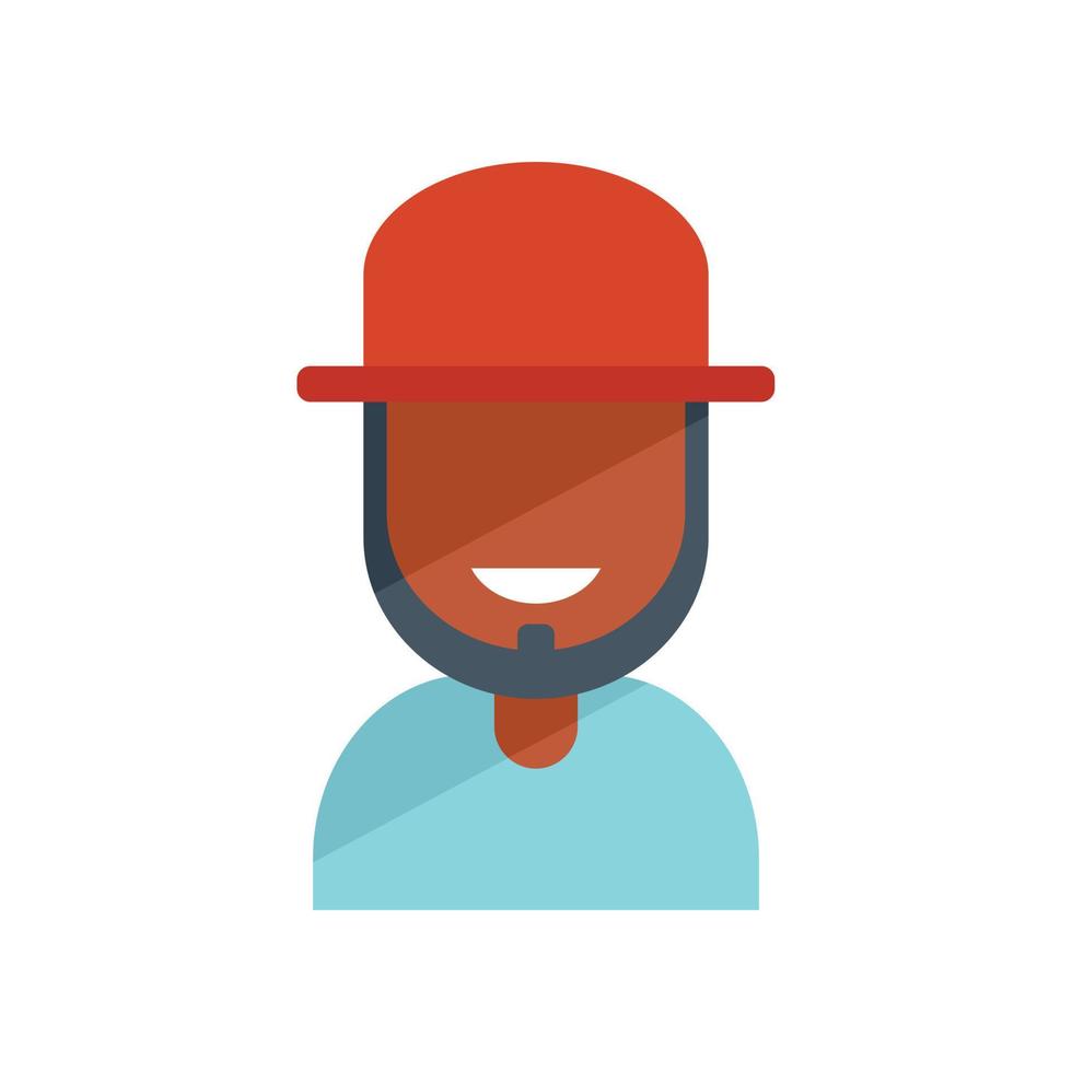 Smiling ok person icon flat vector. Happy character vector