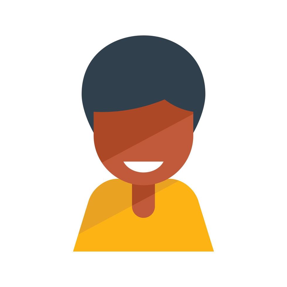 School smiling icon flat vector. Person character vector
