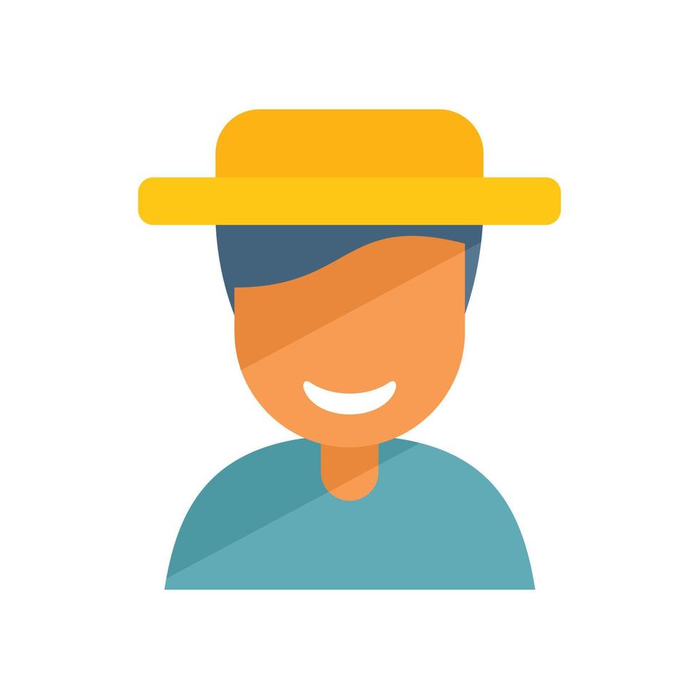 Parent smiling icon flat vector. Happy person vector