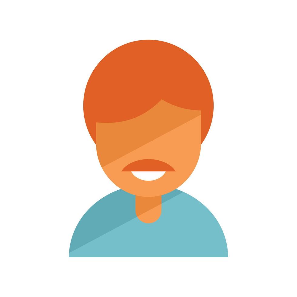 Cute smiling icon flat vector. Group person vector