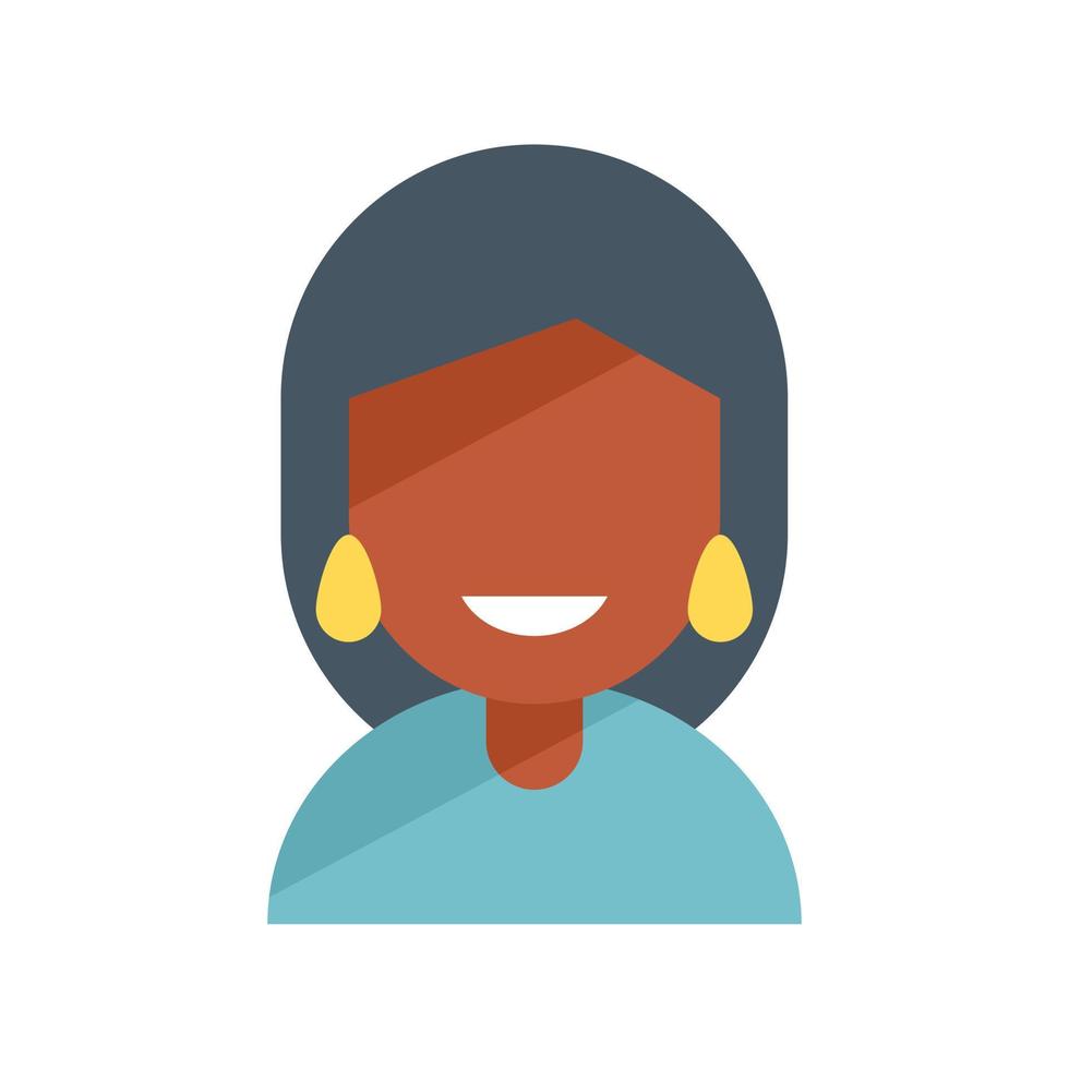 Fun smiling icon flat vector. Happy person vector