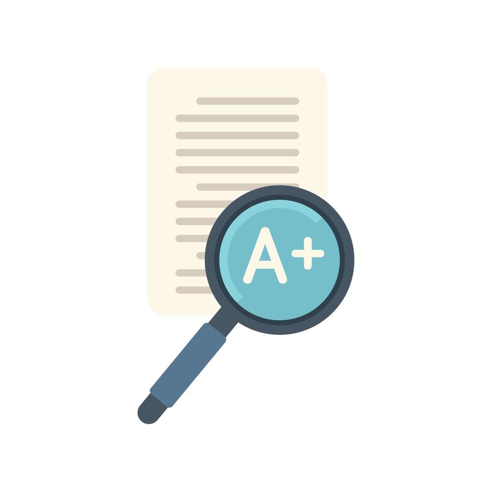 Test paper icon flat vector. Check form vector
