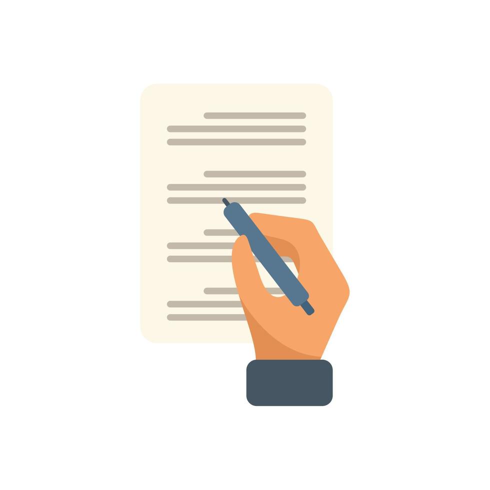 Mark answer icon flat vector. Test exam vector