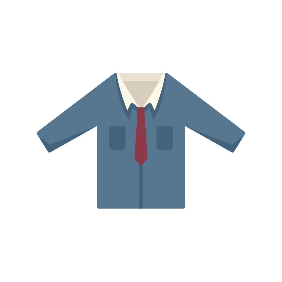 Academic shirt icon flat vector. Fashion suit vector