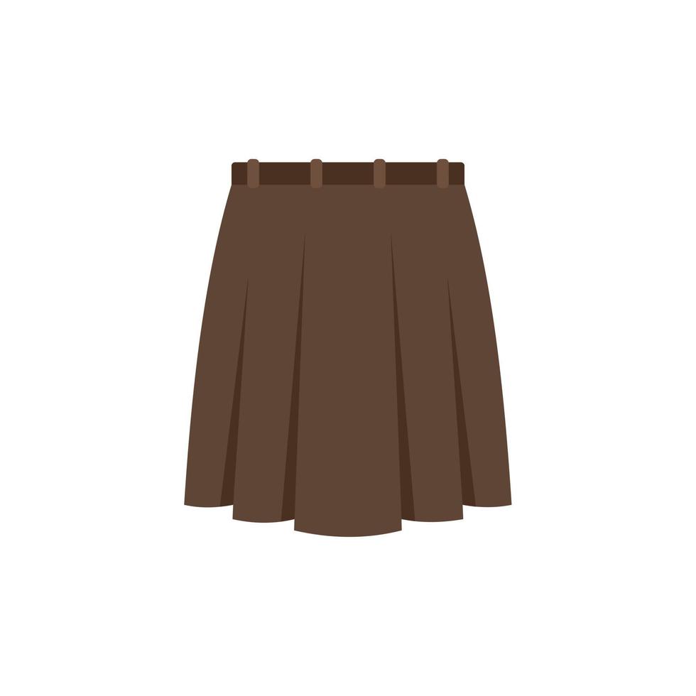 vector plano de icono de falda textil. traje de moda