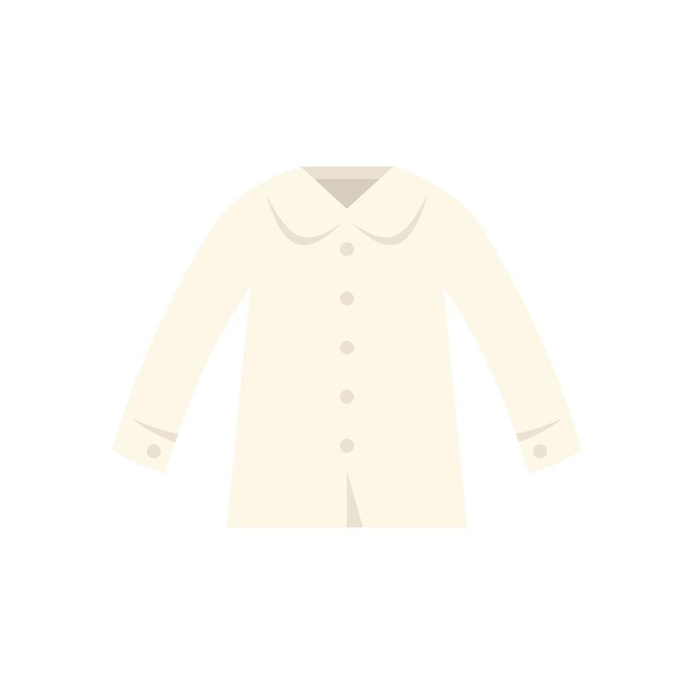 vector plano del icono de la universidad de la camisa. traje de moda