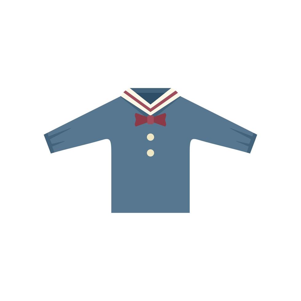 vector plano de icono de camisa de niño. uniforme de moda