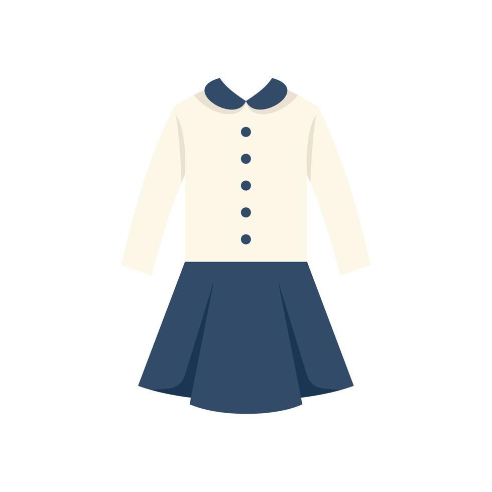 School dress uniform icon flat vector. Fashion shirt vector