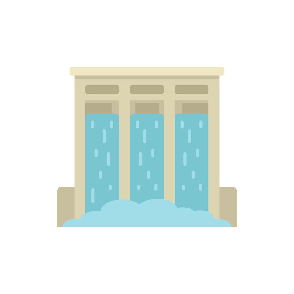 Hydro water plant icon flat vector. Electric generator vector
