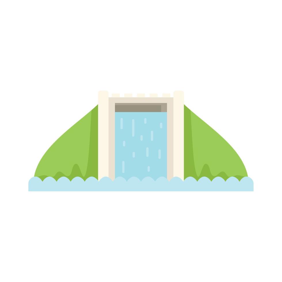 Water fall plant icon flat vector. Power energy vector