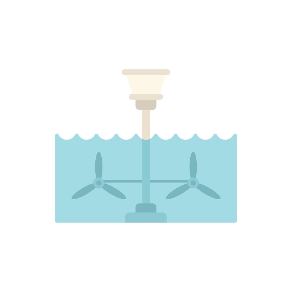 Water turbine icon flat vector. Hydro plant vector