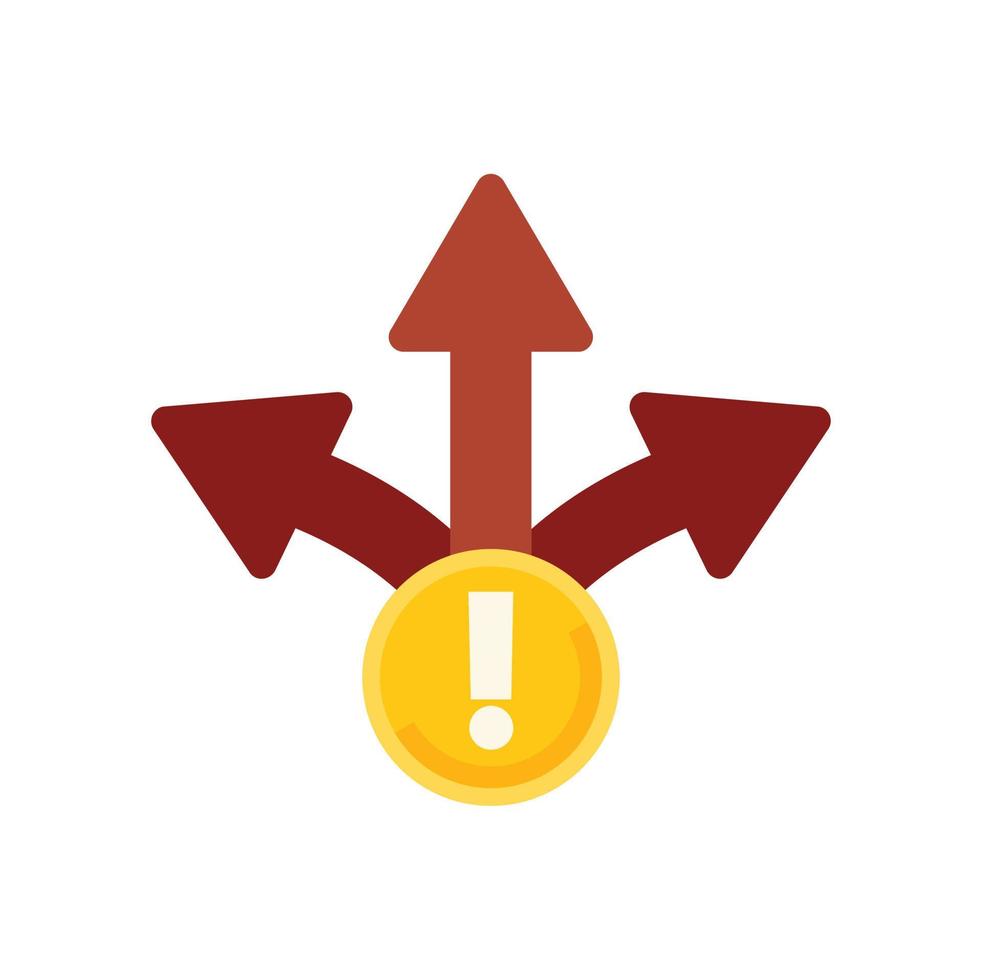 Solution direction icon flat vector. Creative business vector