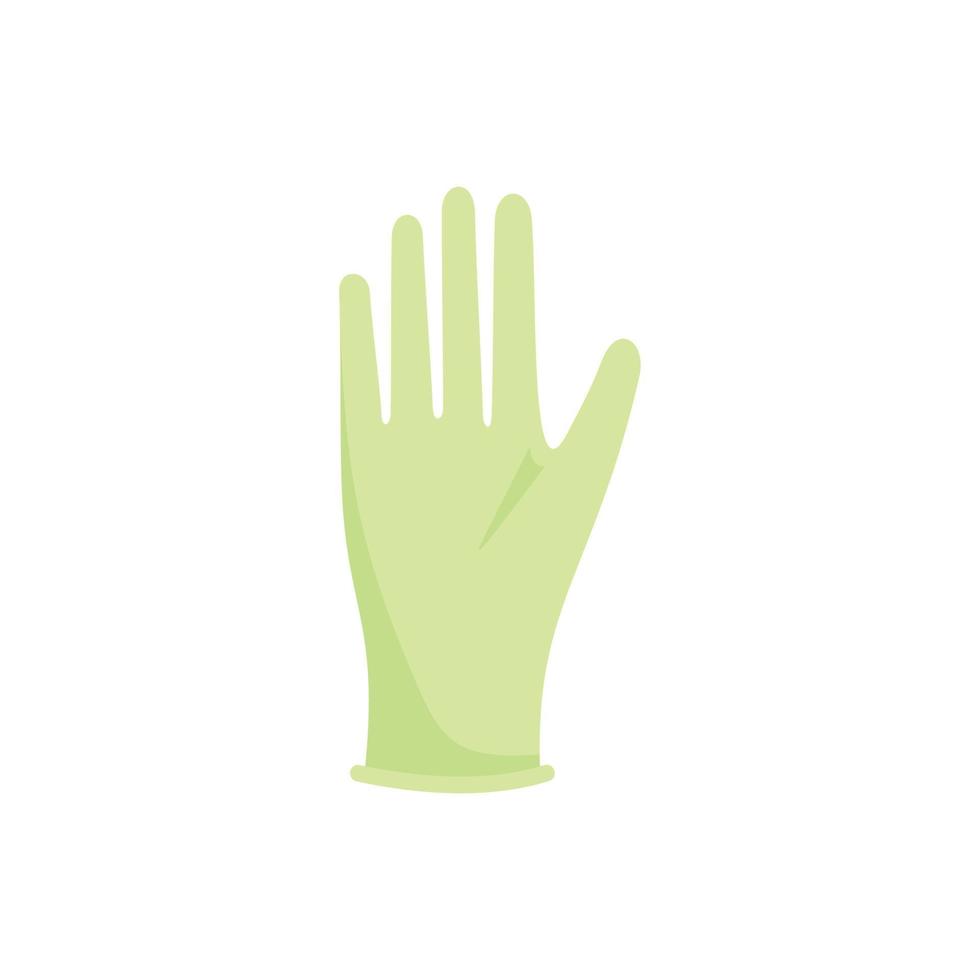 Doctor glove icon flat vector. Surgical latex vector