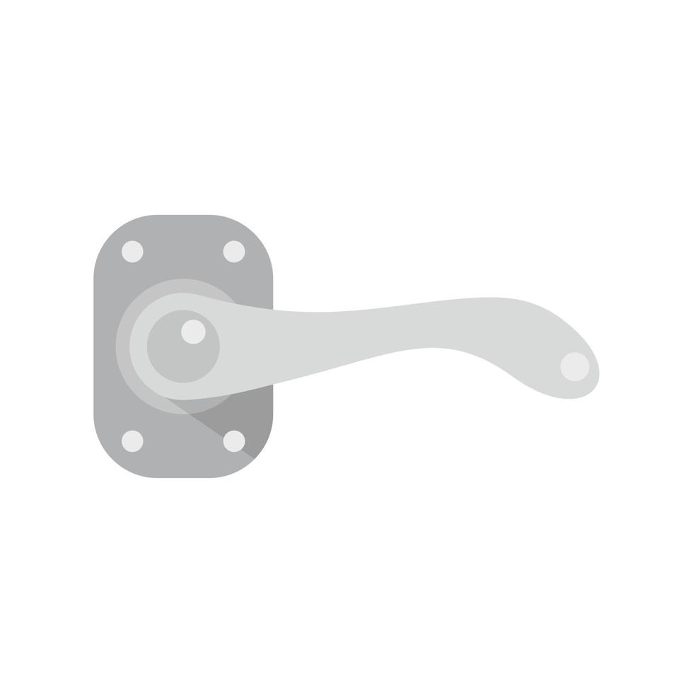 Circle door handle icon flat vector. Interior lock vector