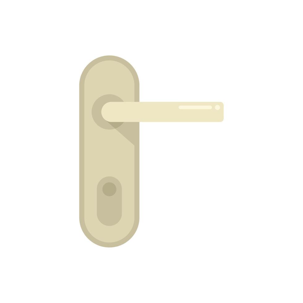 Front door handle icon flat vector. Knob lock vector