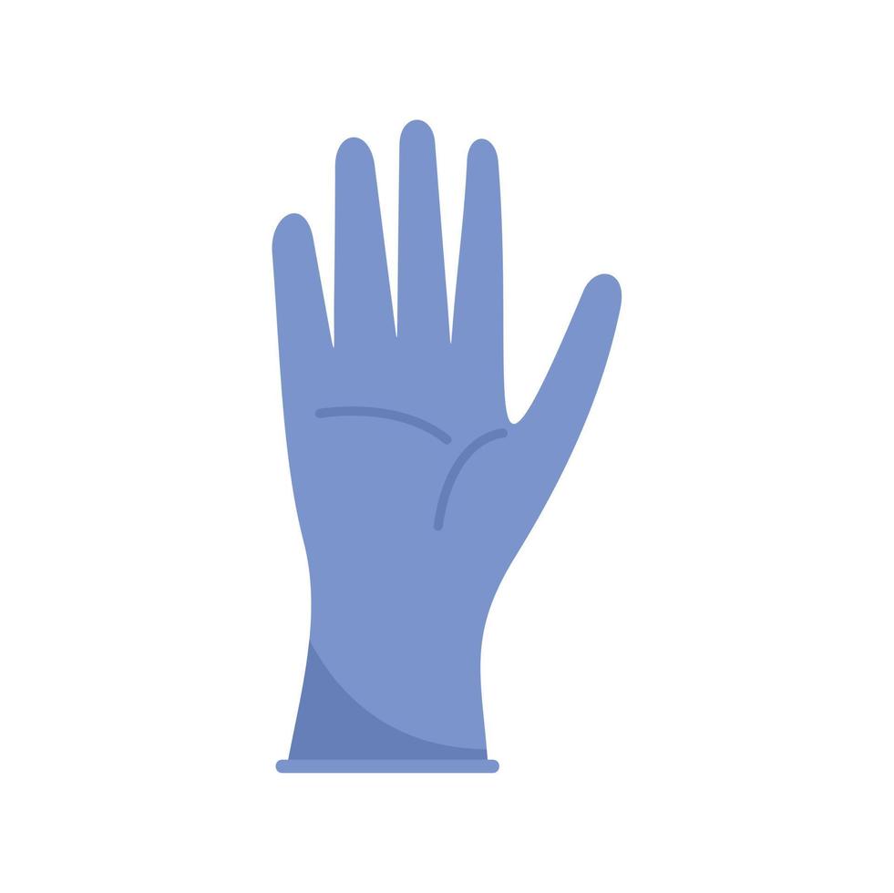 Surgical glove icon flat vector. Medical latex vector