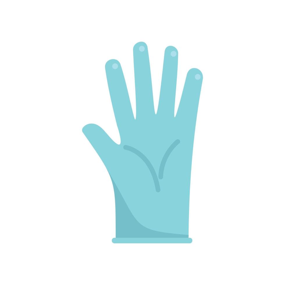 Surgery glove icon flat vector. Surgical latex vector