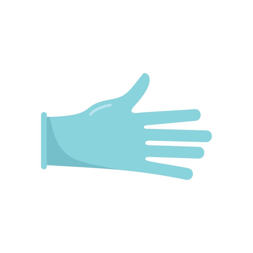 Protective glove icon flat vector. Medical latex vector