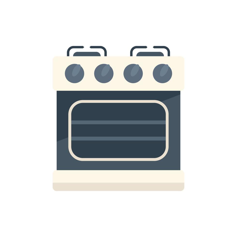 Food stove icon flat vector. Gas cooker vector