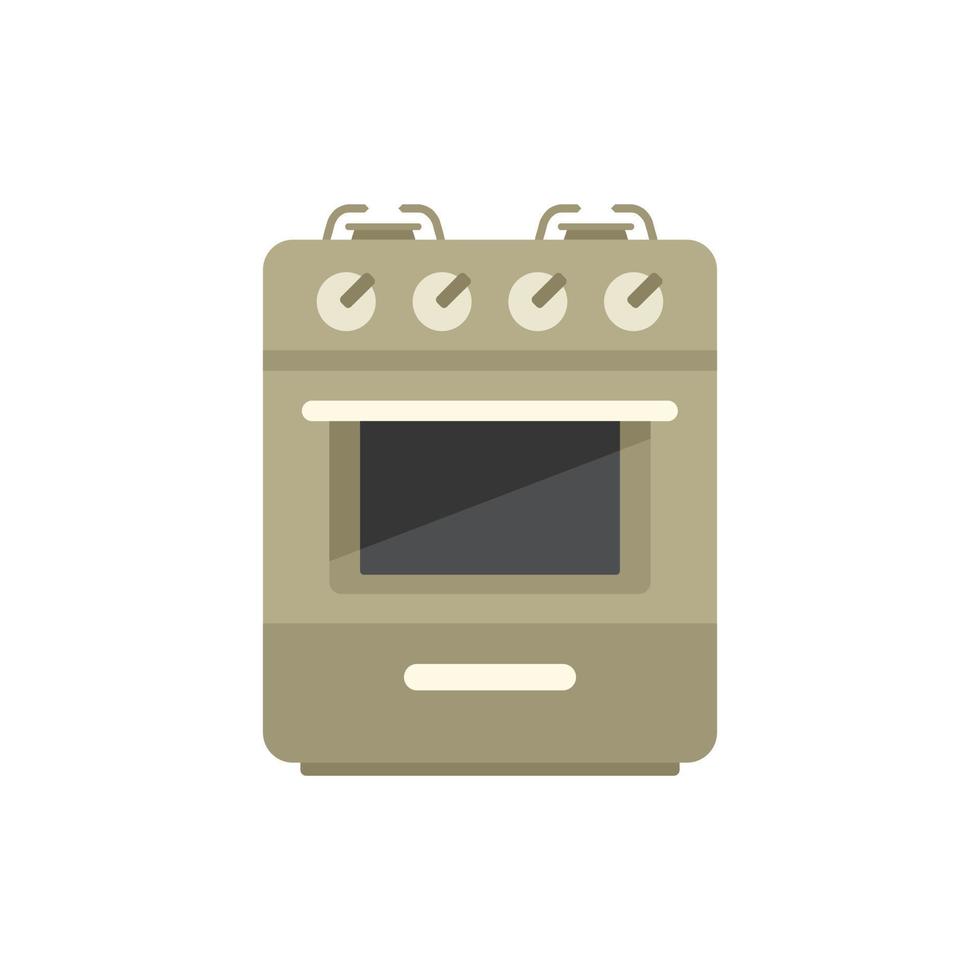 Stove cooker icon flat vector. Gas cooking vector