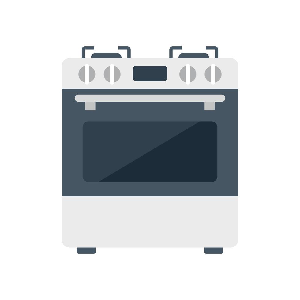 Kitchen stove icon flat vector. Gas cooker vector