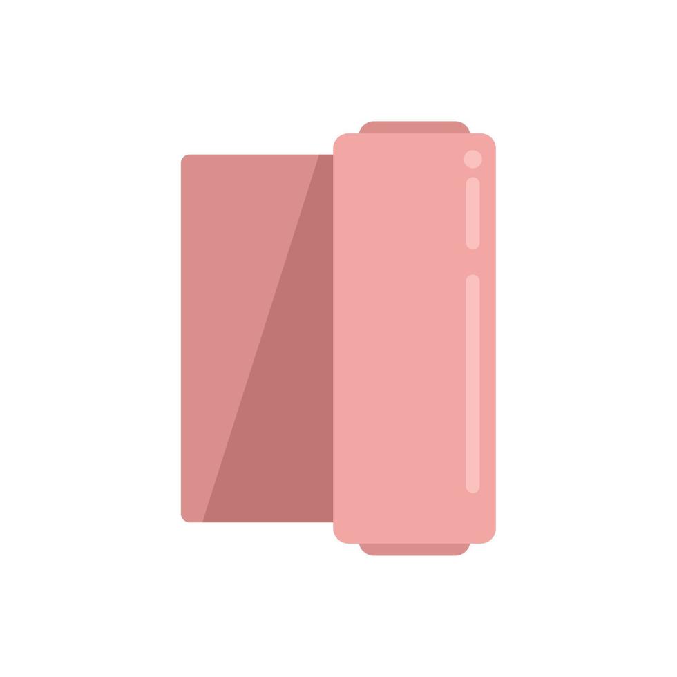 Rolled mat icon flat vector. Carpet gym vector