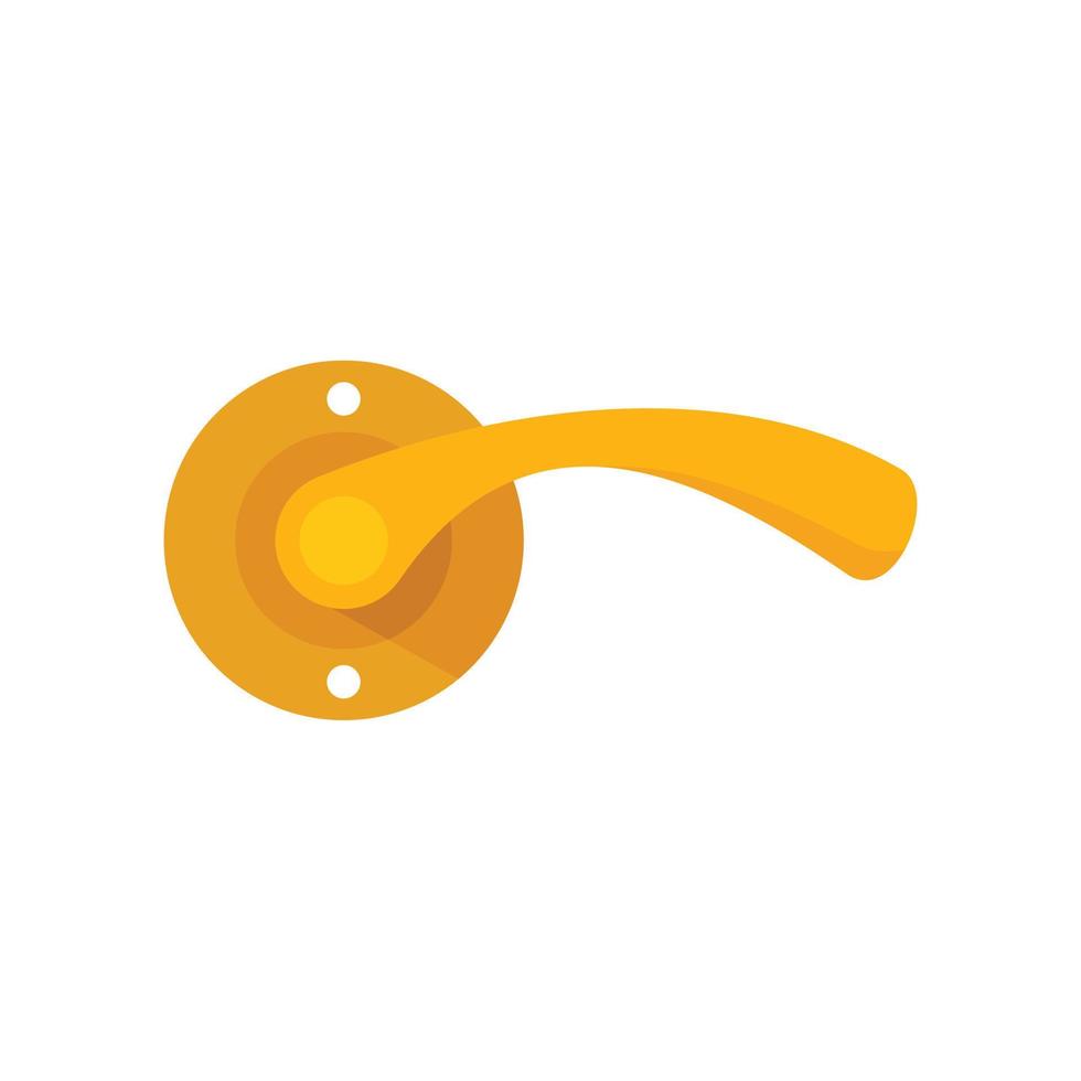 Office door handle icon flat vector. Knob lock vector