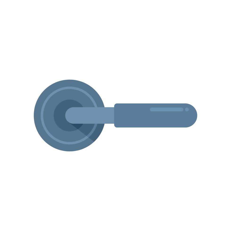 Door handle device icon flat vector. Lock knob vector