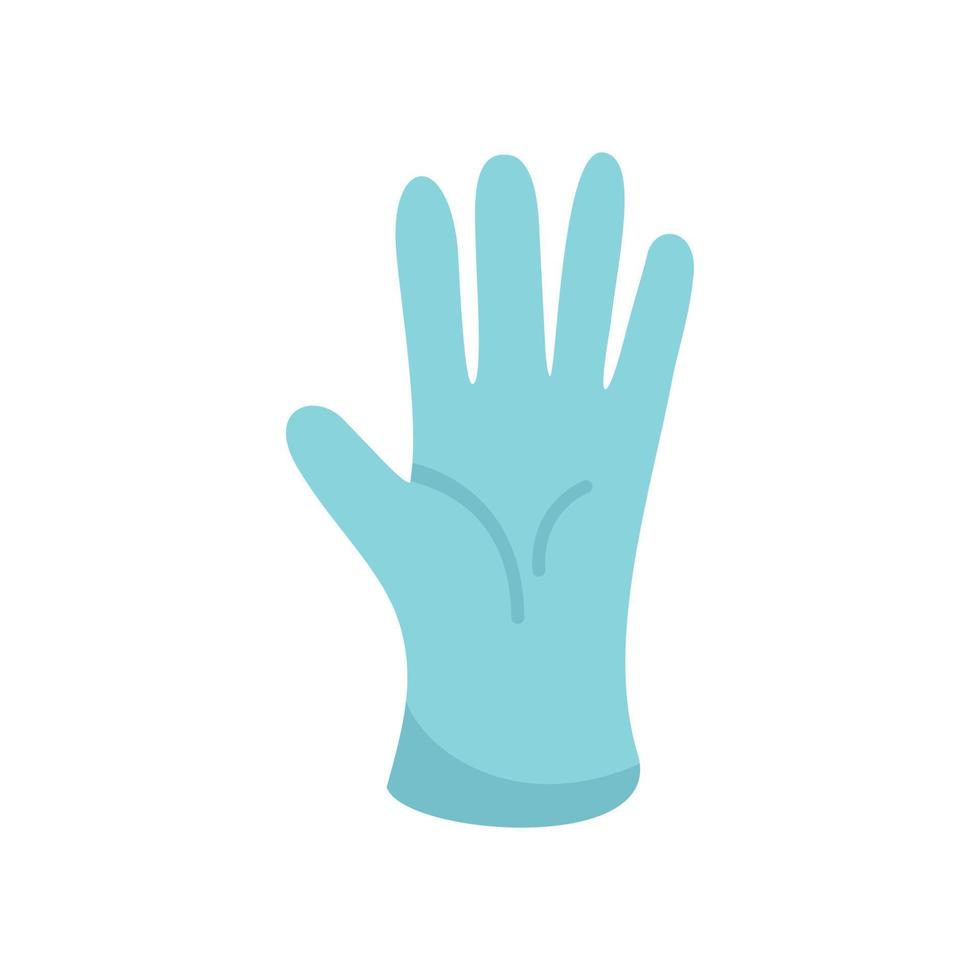 Virus glove icon flat vector. Hand latex vector
