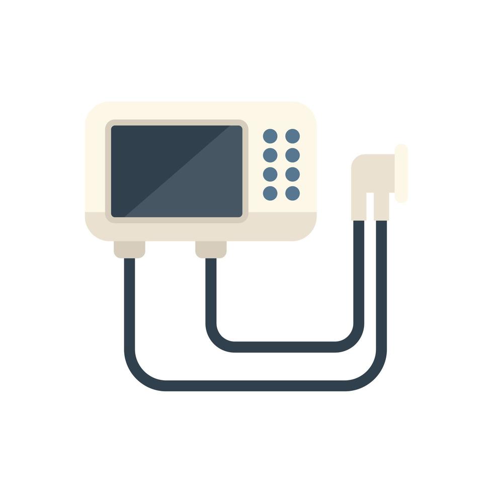 Oxygen equipment icon flat vector. Medical machine vector