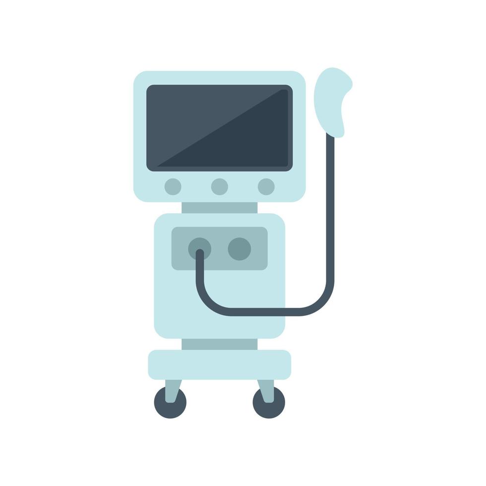 vector plano de icono de dispositivo médico. máquina paciente