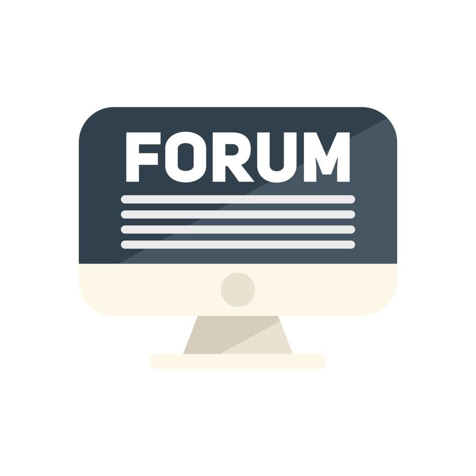 Online live forum icon flat vector. Business chat vector