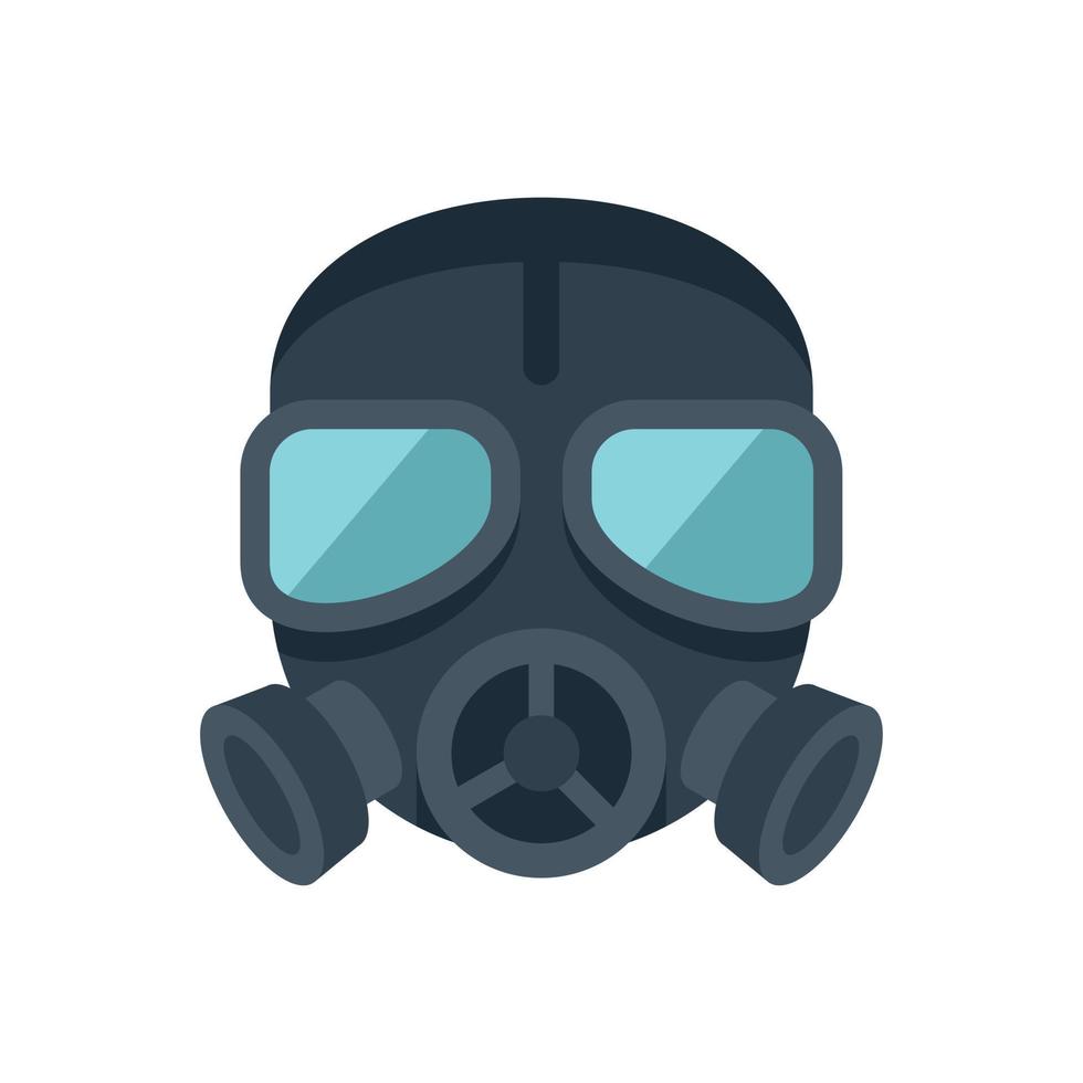 Gas mask terror icon flat vector. Toxic air vector